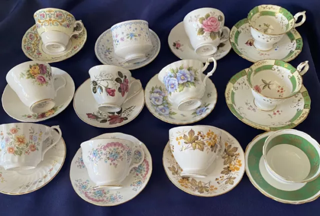 Vintage Cups and Saucers Weddings Tea Parties Cafes Pretty Floral You Choose