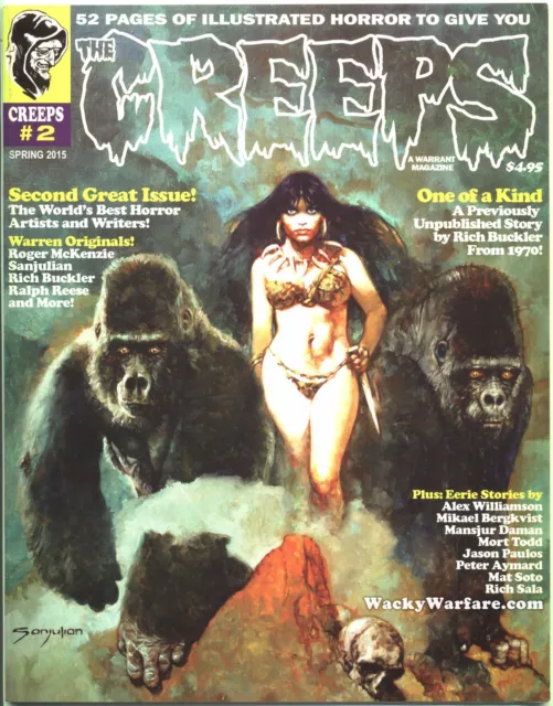 Creeps Magazine 2 Spring 2015 Warrant Creepy Eerie Horror Comic Warren Near MINT