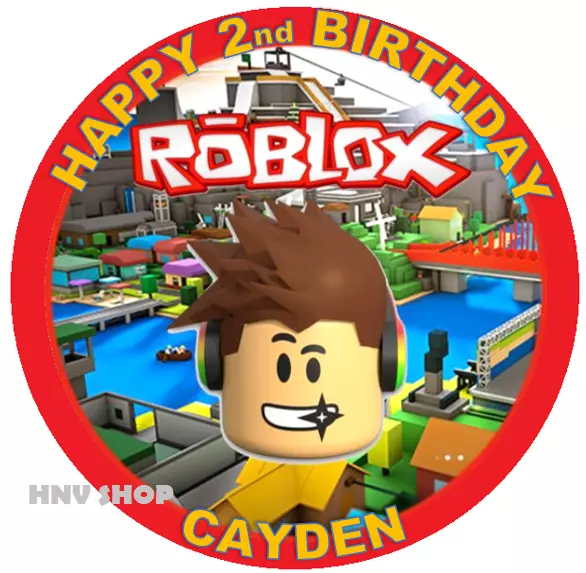 Roblox Logo Shape (can be personalised)  Edible Icing Images – Edible Cake  Toppers