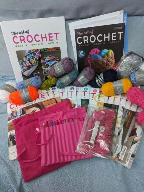 The Art Of Crochet Bundle Issue 1-15, Plus Tools And Wool