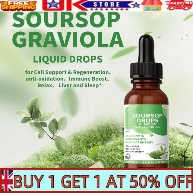 SOURSOP DROPS Natural Vegetarian Supplement for Health Pure Extract