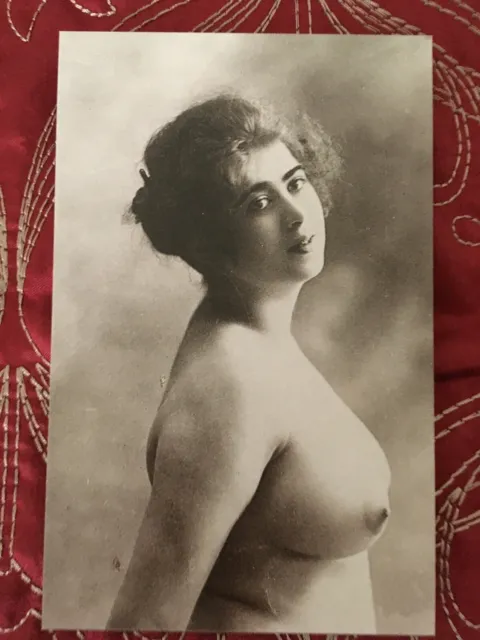 French Nude Naked Edwardian Lady Erotic Risqué Reproduction Postcard Brand New