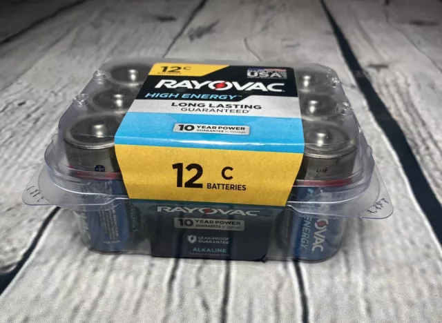 Rayovac C Alkaline Battery 12-Pack