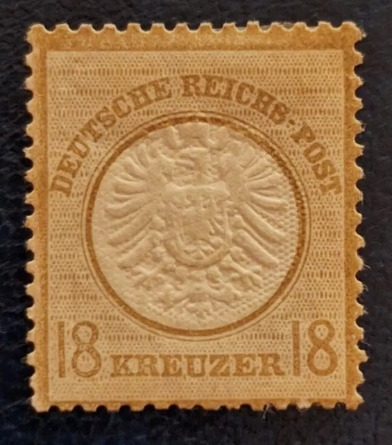 1872, Adler mit großem Brustschild, 18 Kreuzer - graubraun, Mi. 28, *