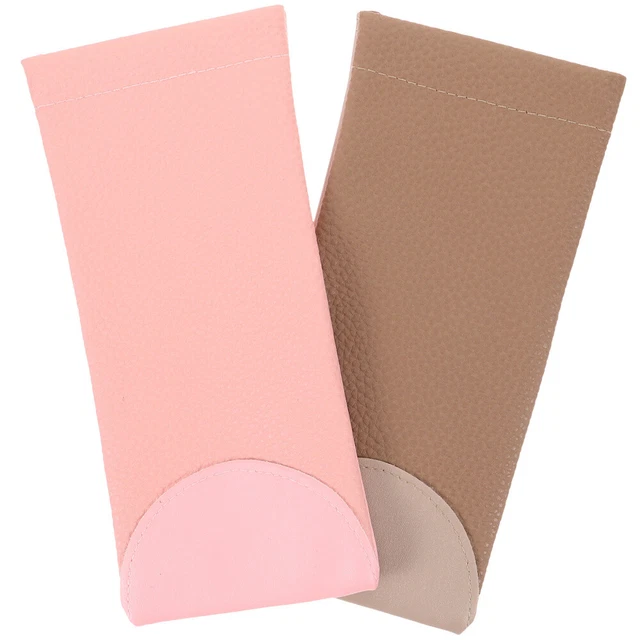 2 Pcs Glasses Storage Bag Pu Travel Protective Case
