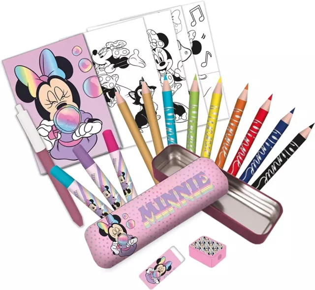 Minnie Astuccio Per La Scuola in Box Da 25pz Con Disegni e Colori Idea Regalo 3