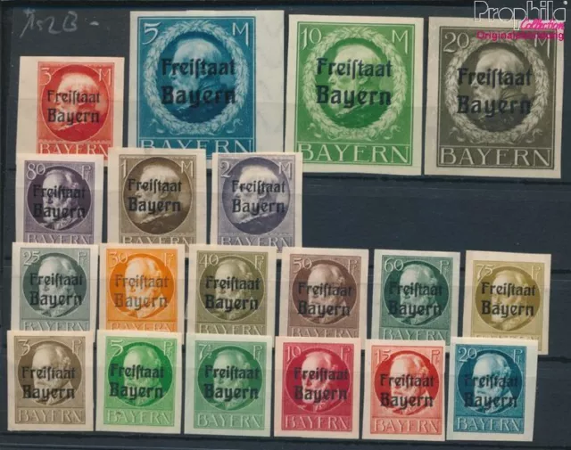 Briefmarken Bayern 1920 Mi 152B-170B mit Falz (10161213