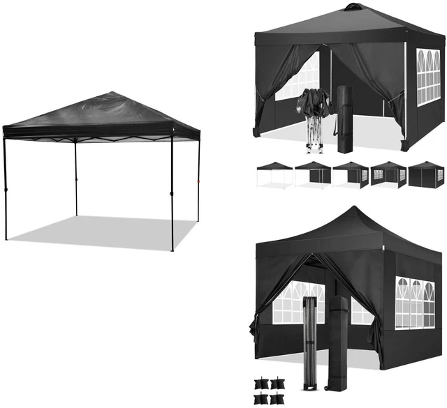 3x3/x6m Faltbar Pavillon Partyzelt Gartenpavillon Wasserdicht Pavillon UV-Schutz 3