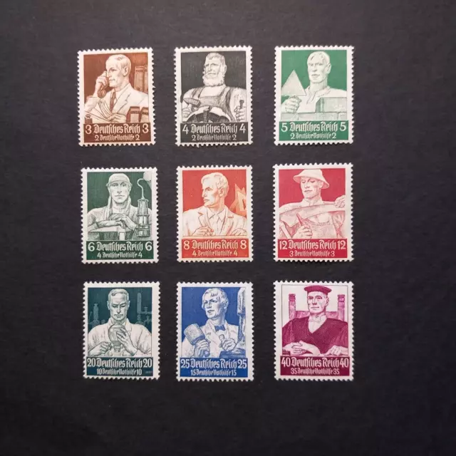 Germania Terzo Reich 1934/ Soccorso Invernale, Serie Di 9 Valori Integri Mnh**