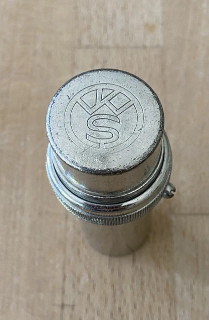 Aufbewahrungszylinder -Metall Behälter -Glas-Spritze Aesculap Isocal -evtl. WW2
