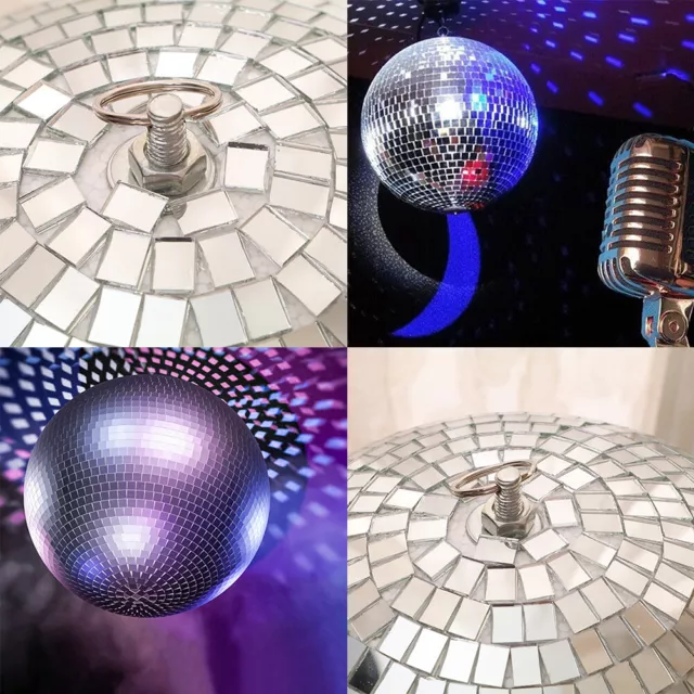 US 12" Mirror Glass Disco Ball Large Home Party Club DJ Dance Stage Lighting