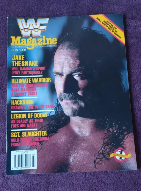 Wwf Magazine July 1991 Wrestling Wwe Wcw Jake Roberts Cover