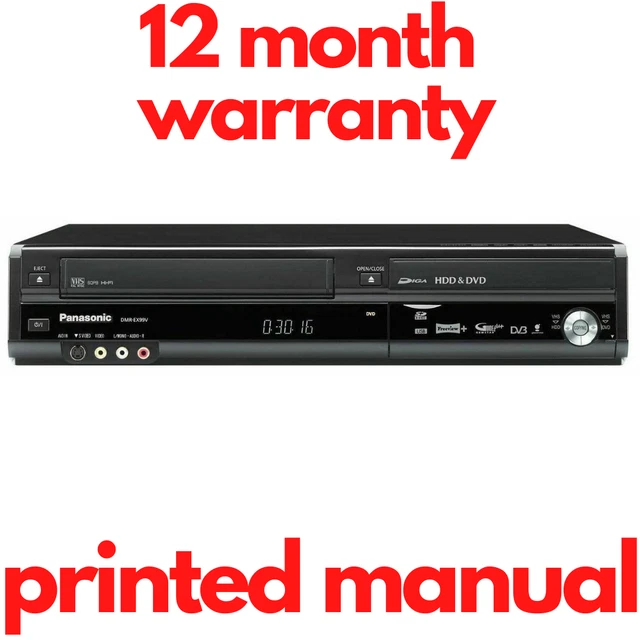 PANASONIC DMREX99V HDD, DVD & VHS Recorder 250GB Freeview+ VCR With