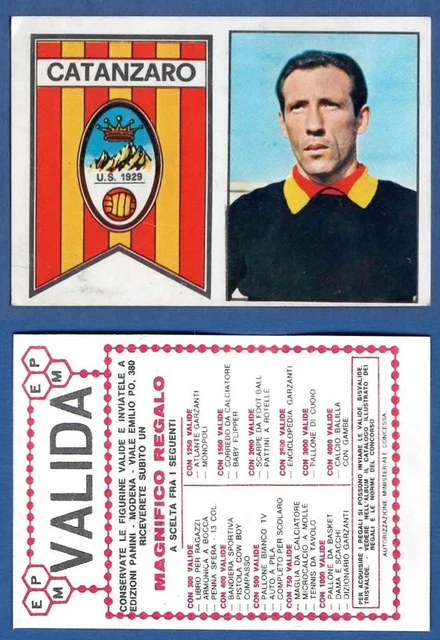 Autocollant Panini Catania/Catanzaro Album 1969-70 1970 - Original, Neuf Avec Velina, Pour Collectionneurs