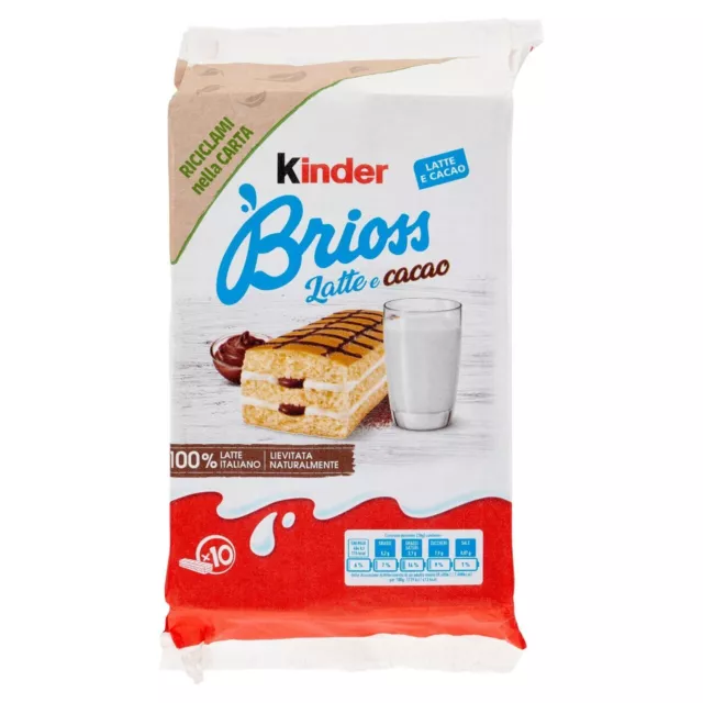 Pâtisseries Kinder Brioss et Lait Cacao Chocolat Pan D'Espagne Ferrero Déjeuner