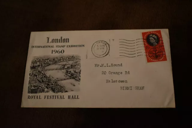 1960 Pre-Decimal Cover London International Stamp Exhibition Royal Festival Hall