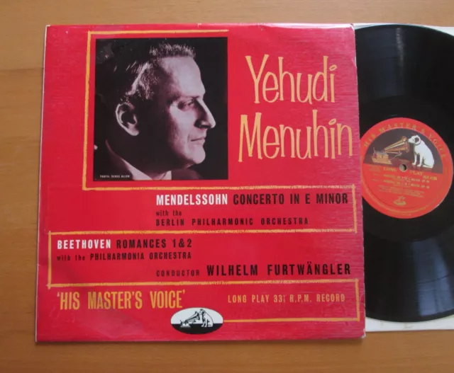 ALP 1135 ED1 Menuhin Mendelssohn Violin Concerto Furtwangler HMV Red Gold 1st