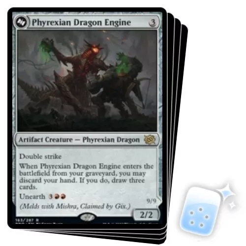 PHYREXIAN DRAGON ENGINE X4 The Brothers' War BRO Magic MTG TARJETA COMO NUEVA