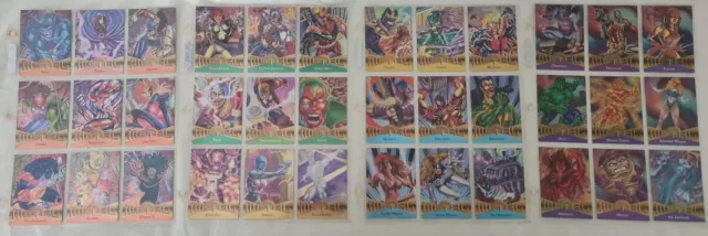 1995 Fleer Marvel Metal Foil Complete Base Set 1-138 Cards RARE Venom Spiderman