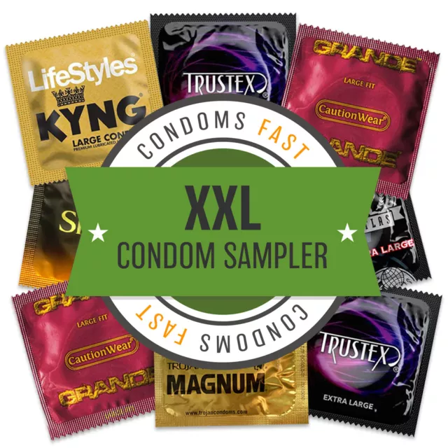 Extra Large XXL Assorted Condoms, 42-Count + Yabai Personal Lubricant