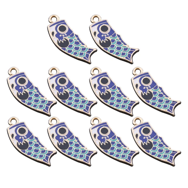 10 Pcs Fisch Karpfen-Streamer-Anhänger Vintage-Schmuck Jahrgang