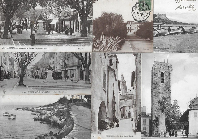 LOT DE 15 cartes postales anciennes sur la ville d' Antibes (dept 06 ...