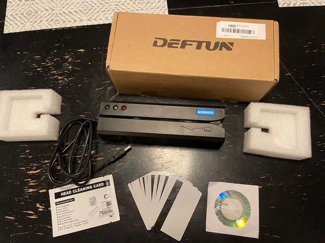 Deftun MSR605X Magnetic Stripe Card Reader Writer Encoder - EXCELLENT COND!