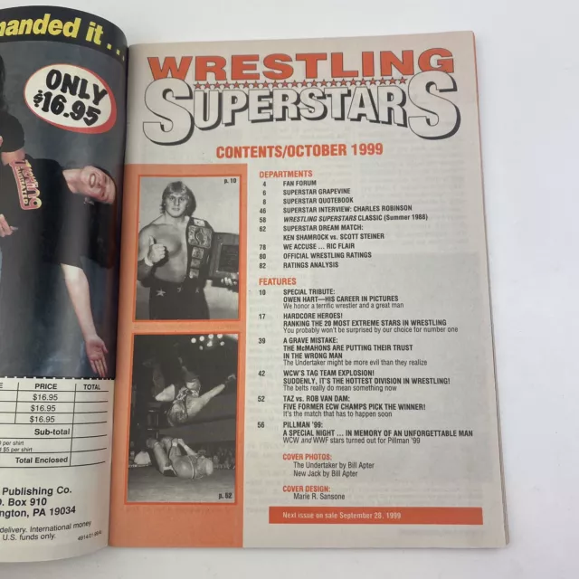 Wrestling Superstars Magazine October 1999 Undertaker WWE WWF WCW 3