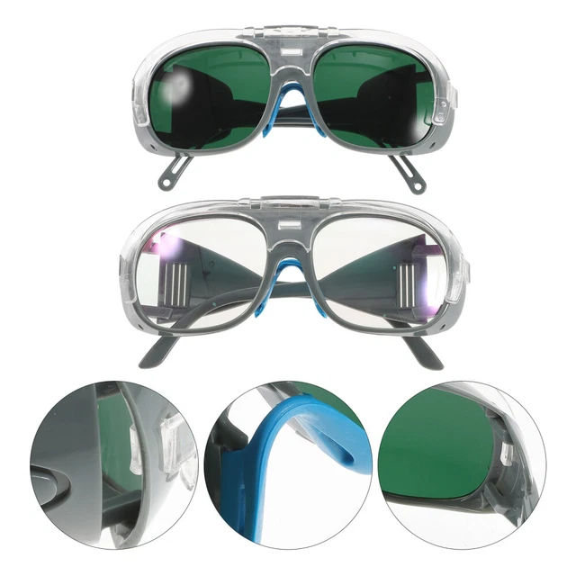 2 Pcs Welding Work Goggles Auto Darkening Glasses Steampunk