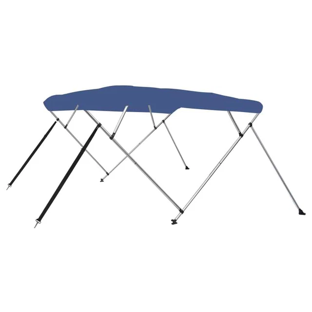 Vidaxl Bimini di Prua con Tendalino a 4 Archi Blu 243x210x137 cm
