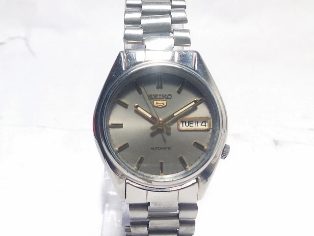 Vintage Seiko Automatic 7S36A Movement Day Date Dial Analog Wrist Watch K119