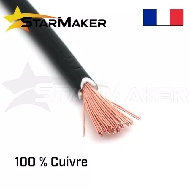 Fil électrique souple HO5/7VK 0,5-0,75-1-1,5-2,5-4mm² Noir Rouge câble cuivre 2