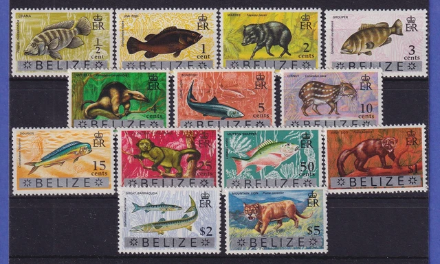 Belize 1973 Einheimische Tiere Mi.-Nr. 297-309 postfrisch **