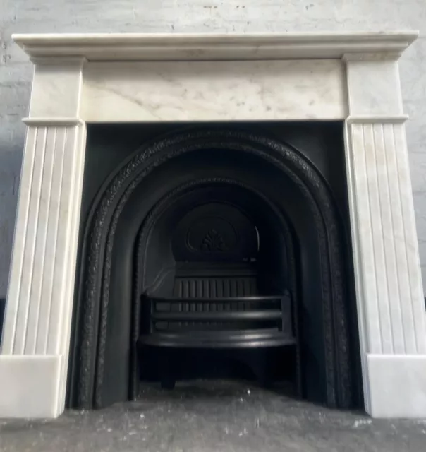 Marble Fire Surround for Cast Iron Fireplace (small)