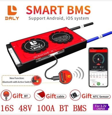 Daly SMART LiFePO 4 24S 72V 100A Ventilatore BMS PORTA comune CON MODULO BLUETOOTH SALDO 