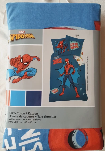Parure De Lit - Housse De Couette Spiderman + Taies D'Oreiller