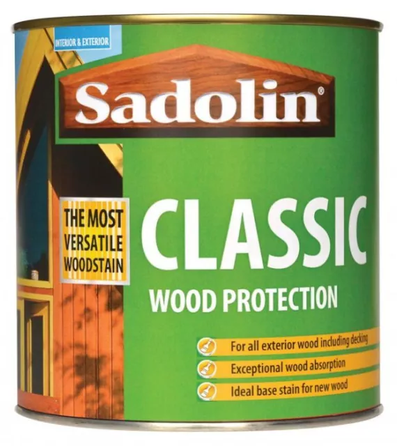 Sadolin classico teak protezione legno 1 ltr macchia 5028461