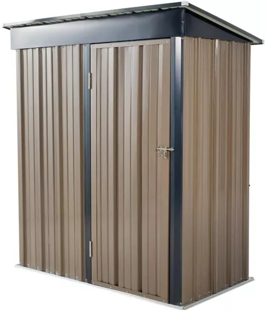 5 X 3FT Metal Garden Shed Outdoor Storage Cabinet House Box Pent Roof Lockable