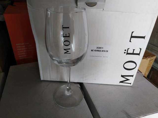 6 flûtes coupes en verre Champagne moet & chandon no perrier jouet glass