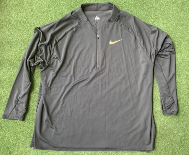 Size 4X Nike Pro Elite Official Track & Field Black Pullover Half Zip CI1011-077