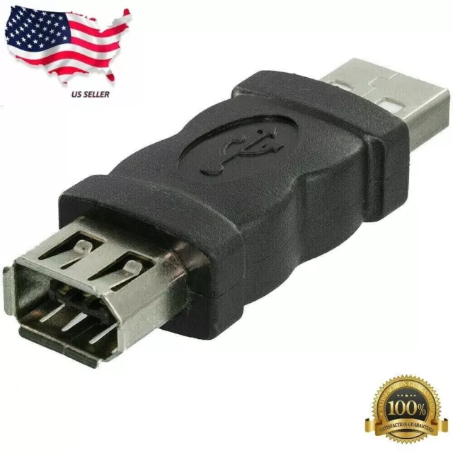 NEW Firewire IEEE 1394 6 Pin Female F to USB M male Adaptor Converter