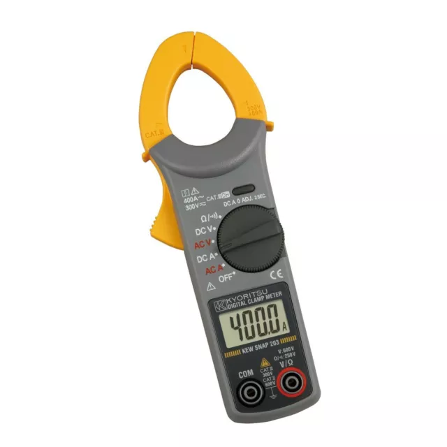 KYORITSU KT203 AC/DC Digital Clamp Meters 400A Small and Handy ⊕IK