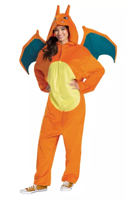 Deluxe Charizard Mens Womens Adult Costume NEW Pokemon Jumpsuit 3