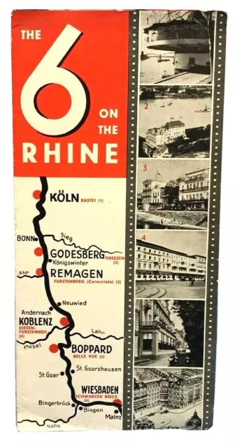 Vintage Rhine Germany Hotel Guide Travel Tourist Brochure Photo Images