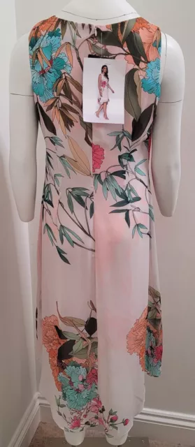 Vestido Frank Lyman Talla 10 Rosa Audaz Floral Boda Madre de la Novia Precio de venta sugerido por el fabricante £190 3