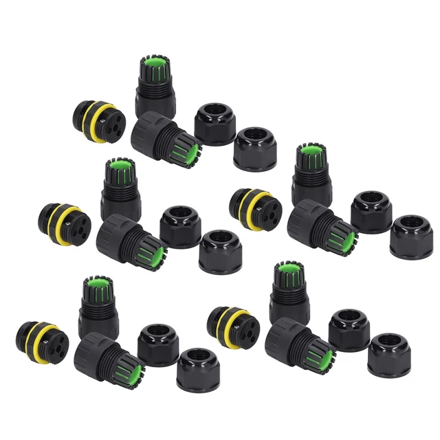 3 Pin Power Connectors Easy To Install Direct Waterproof Cable Connector