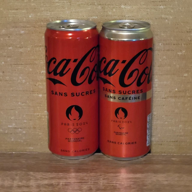 Lot 5 Canettes Collector Coca Cola JO Paris 2024 édition Limitée, Vides