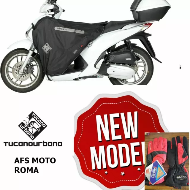 Termoscudo Coprigambe Tucano Urbano R099X per Honda Sh 150 anno 2013 + Guanti