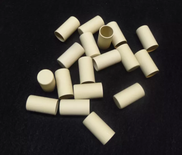 LOT OF SIX 30 ml L5 - STEATITE CERAMIC CRUCIBLE INSULATOR WHITE COLOR  No.: 313