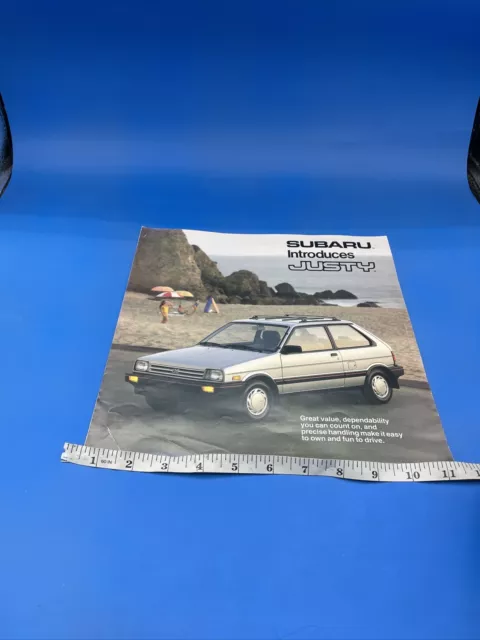 1987 Subaru Justy Dealer Showroom Sales Brochure Catalog Guide Booklet 2